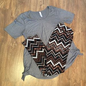 T&C Lularoe Leggings tribal print